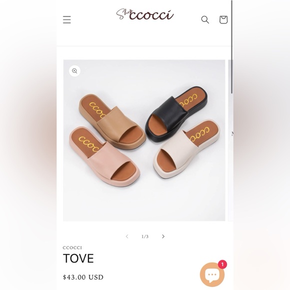 CCOCCI Tove Sandals Champagne Size 10 - Picture 4 of 4